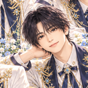 Hey! Say! JUMP 薮宏太の非公式イメージイラスト。白・紺・金の衣装。
