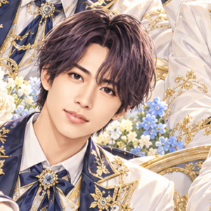 Kis-My-Ft2 宮田俊哉の非公式イメージイラスト。白・紺・金の衣装。