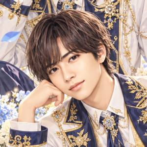 Kis-My-Ft2 二階堂高嗣の非公式イメージイラスト。白・紺・金の衣装。