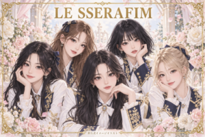 LE SSERAFIMの非公式イメージイラスト