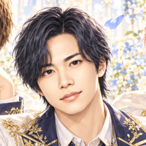 NEWS 加藤シゲアキの非公式イメージイラスト。白・紺・金の衣装。