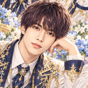 SixTONES 髙地優吾の非公式イメージイラスト。白・紺・金の衣装。