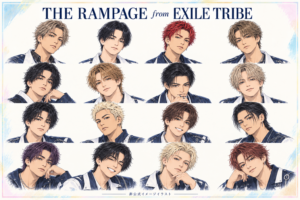 THE RAMPAGEをテーマにした16人の非公式イメージイラスト