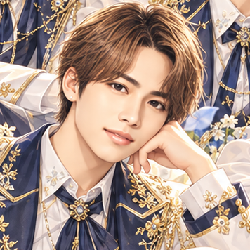 Travis Japan 川島如恵留の非公式イメージイラスト。白・紺・金の衣装。