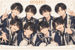 iiONDOをテーマにした男性8人の非公式イメージイラスト