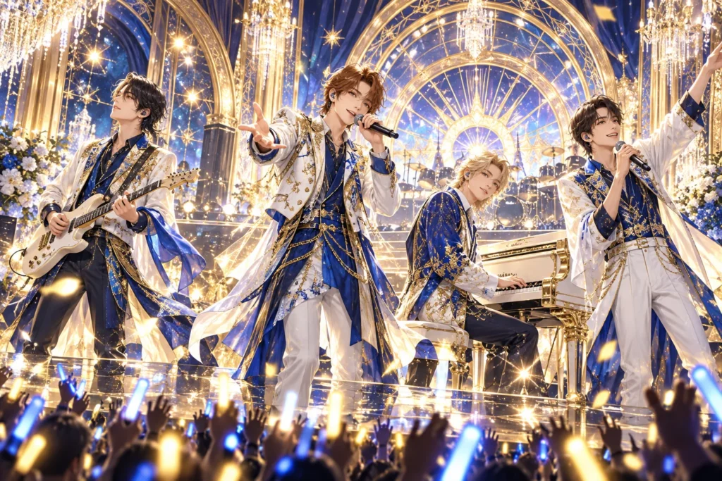 NEWS LIVE TOUR 2026 /// KMKの音楽・ライブをテーマにした専用イメージイラスト(実写ではありません)