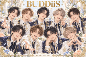 BUDDiiSをイメージした非公式アニメ風グループイラスト