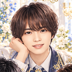 なにわ男子 大西流星の非公式イメージイラスト。白・紺・金の衣装。