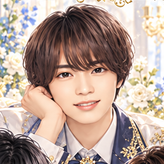 なにわ男子 大西流星の非公式イメージイラスト。白・紺・金の衣装。