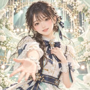 上村麗菜の紹介用・非公式AIイメージイラスト