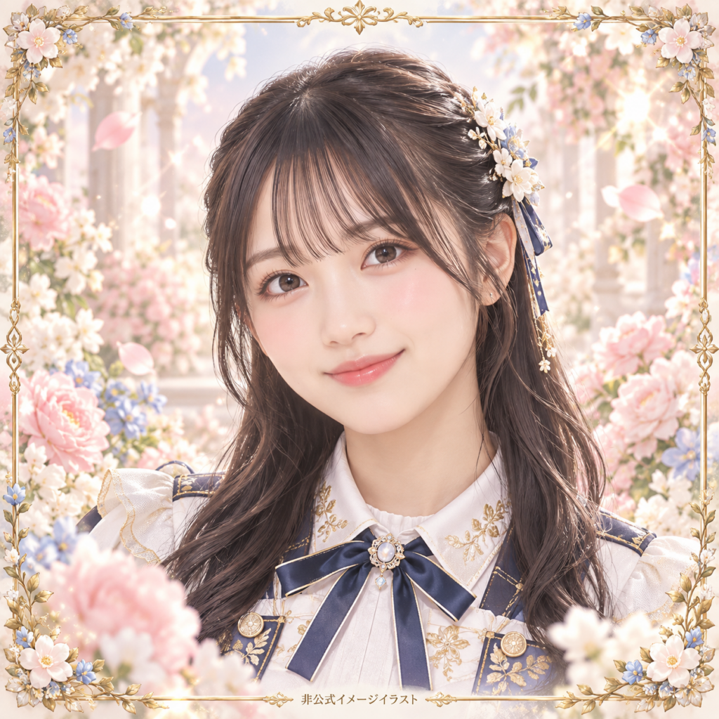 坂井新奈の紹介用・非公式AIイメージイラスト