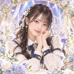 奥野心羽の紹介用・非公式AIイメージイラスト