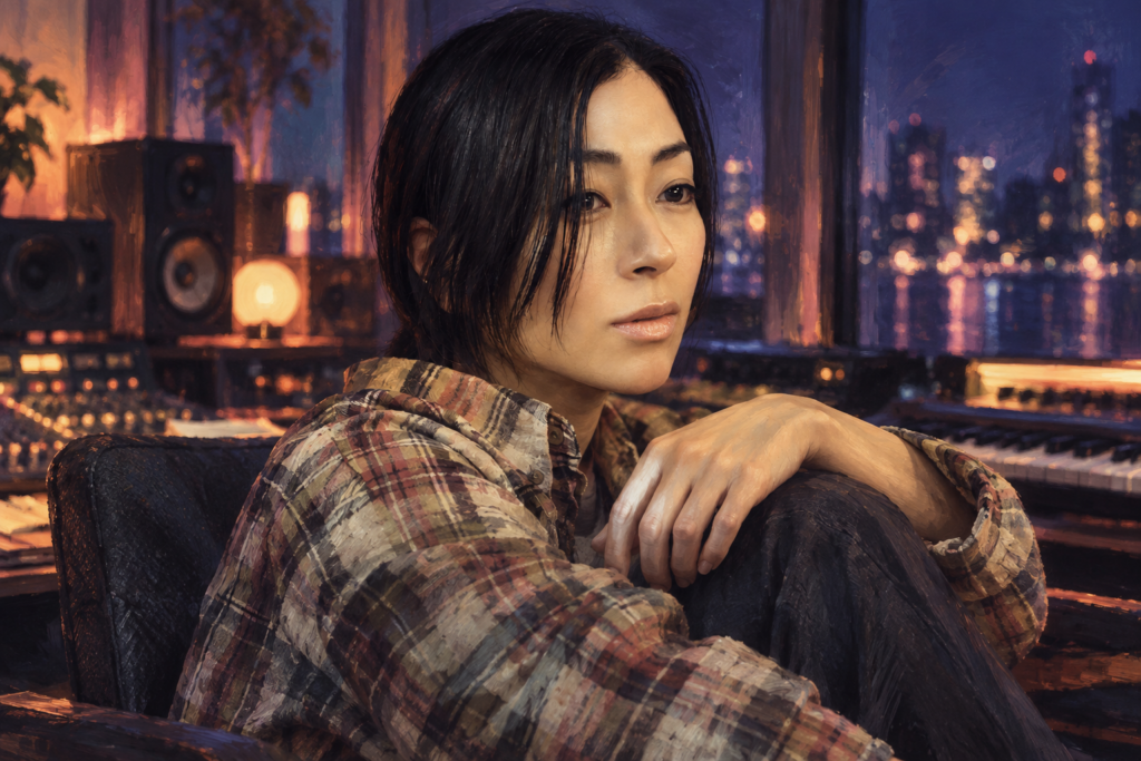 宇多田ヒカルの本人の特徴を参考にした非公式AIイラスト