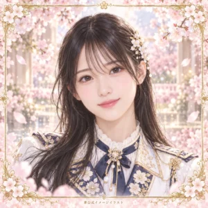 小島凪紗の紹介用・非公式AIイメージイラスト