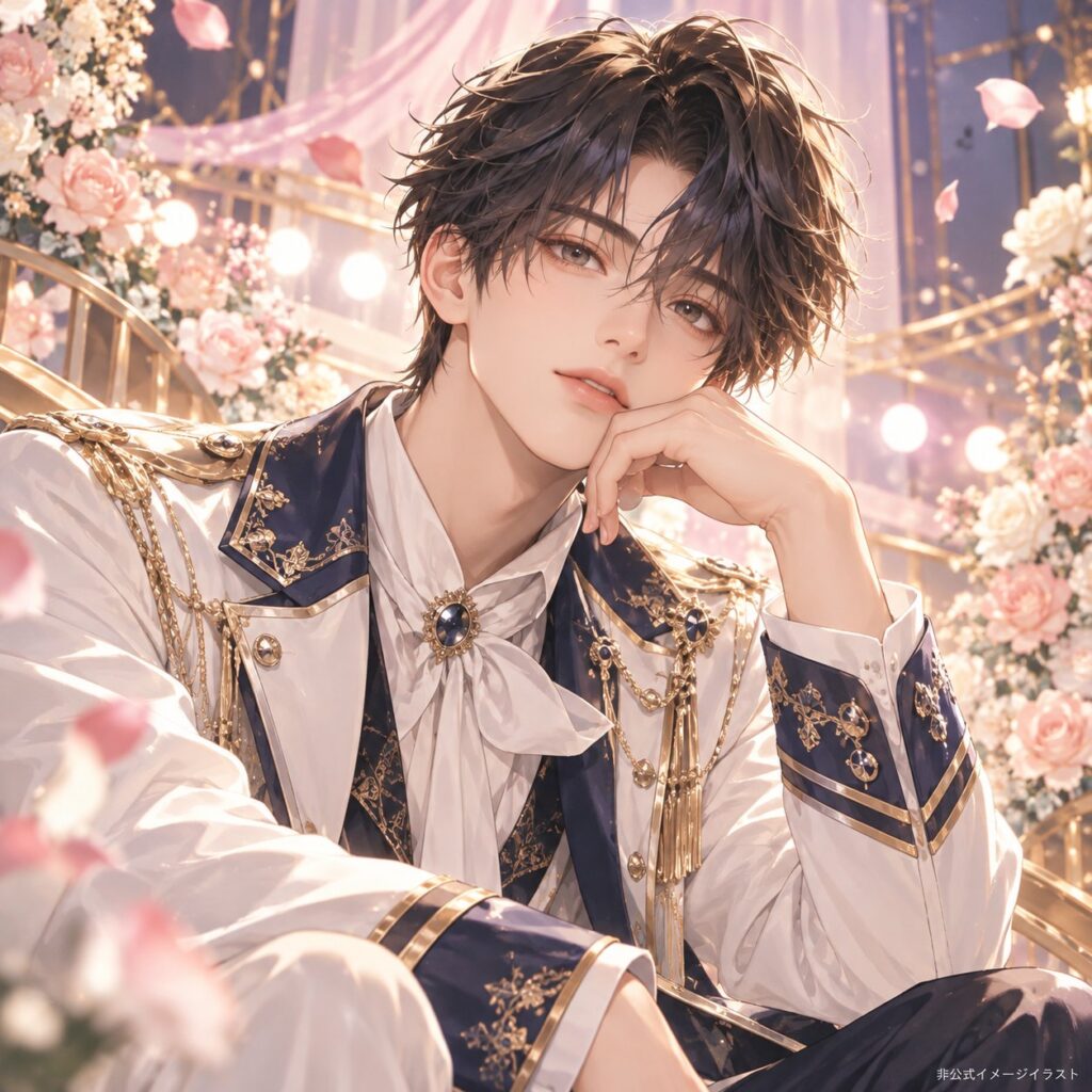 岡尾真虎の紹介用・非公式AIイメージイラスト