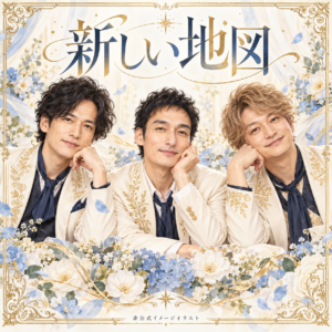 稲垣吾郎・草彅剛・香取慎吾の3人をイメージした新しい地図の非公式イラスト