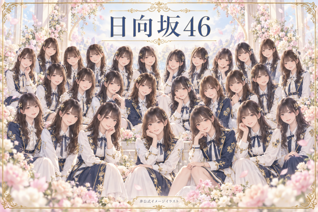 日向坂46の非公式イメージイラスト