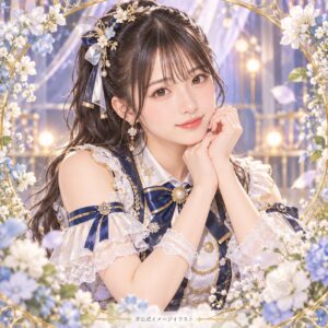 杉山結菜の紹介用・非公式AIイメージイラスト