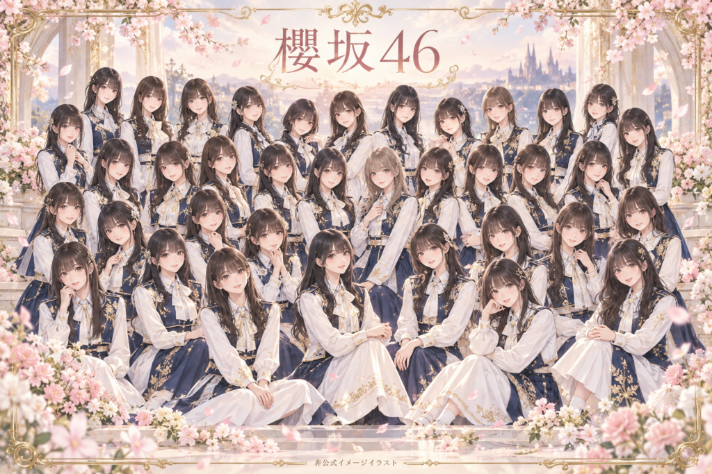 櫻坂46の非公式イメージイラスト