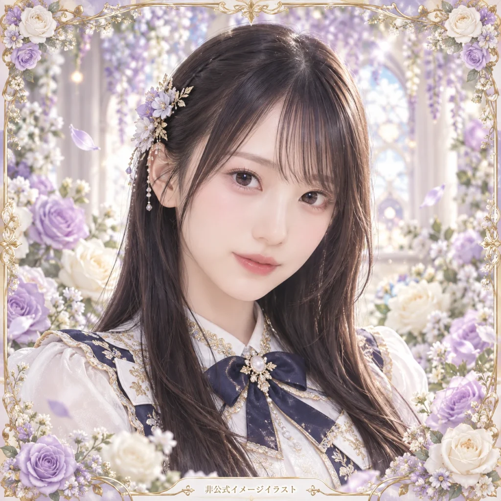 矢田萌華の紹介用・非公式AIイメージイラスト