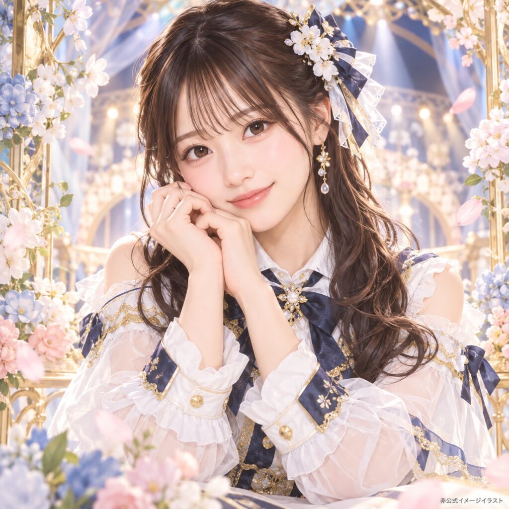 西井美桜の紹介用・非公式AIイメージイラスト