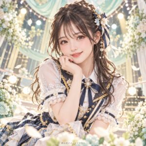 黒島 咲花の紹介用・非公式AIイメージイラスト